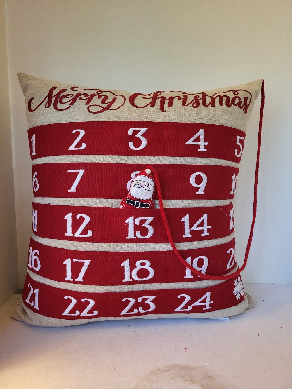 St Nicholas Square Santa Advent Calendar Pillow 2019